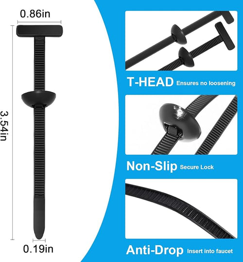 100 Pcs Automotive Universal Nylon Tie Buckles, Heavy-Duty Self-Locking, New Multifunctional Automotive Fasteners for DIY Auto Repair, Home & Office Use
