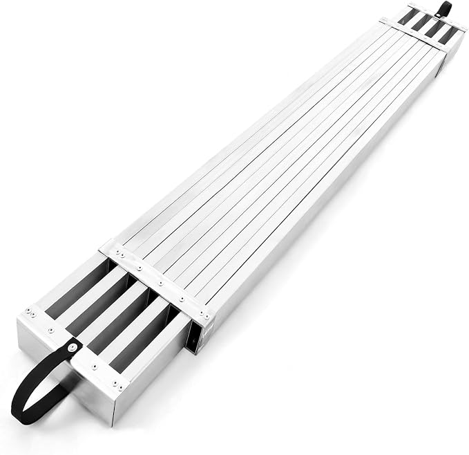 Garvee 9-15FT Aluminum Telescoping Work Plank, 12.5 inch Width Extension Plank, 440Lbs Capacity Extension Boards, Adjustable Scaffolding Plank with Skid-Proof Platform Scaffold Ladder Accessory