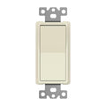 ENERLITES 4-Way Decorator Paddle Rocker Light Switch, Gloss Finish, Clamp Down Wiring, Grounding Screw, Residential Grade, 15A 120V/277V, UL Listed, 94150-LA, Light Almond