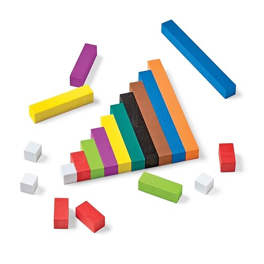 hand2mind Foam Cuisenaire Rods Small Group Set, Teaching Fraction Bars, Montessori Math Manipulatives, Math Teacher Must Haves Elementary, Kindergarten Homeschool Supplies (6 Sets of 74)