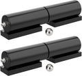 Heavy Duty Gate Hinges 5 Inches- 2 Pack Weld On Install Black Iron Barrel Hinge 450lbs Capacity for Swing Door Trailer Ramp Metal Driveway Gate Drive Gate