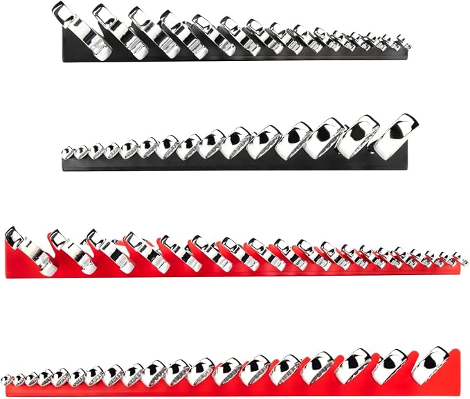 TEKTON Combination Wrench Set, 34-Piece | WCB91301 | (1/4 - 1 in., 6 - 24 mm), Wrench Rack, Chrome Finish