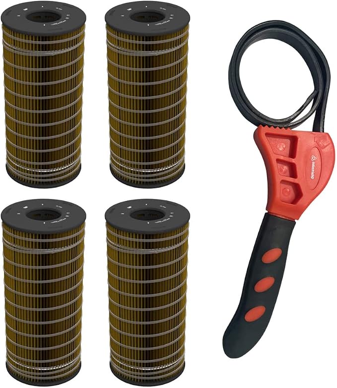 Caterpillar 1R-0741 Hydraulic Oil Filter w/IHD Strap Wrench Bundle (4)