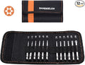 Dandeeler 12 Piece Security Torx Bit Set 3 Long, S2 Steel T5-T40, with Tool Bag 12pc Security Torx 3inch