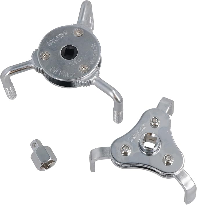 AB Tools 2 + 3 Legged Leg Adjustable Oil Filter Wrench Remover Installer 3/8" 1/2" Drive