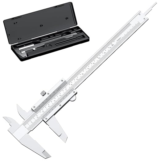 HDLNKAK Vernier Caliper 6 Inch, 6" Non Digital Caliper, 0-6Inch/0-150mm，0.001 inch/0.02mm High Precision Caliper, Measuring Caliper Tool