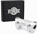 Chrome 1 inch Handlebar Riser Top Clamp Kit, 7075 Aluminum Bar Riser for 1” Handlebars, Fits Harley Touring Sportster Softail Dyna Models