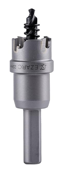 EZARC Carbide Hole Saw Heavy Duty, Hole Cutter for Stainless Steel, Sheet Metal 7/8" 22mm