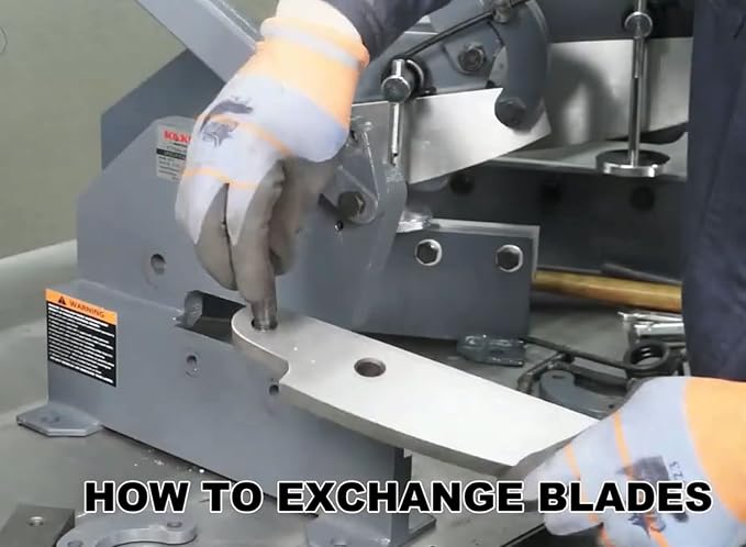 KAKA INDUSTRIAL Manual Metal Shear,6 inch Cutting Capacity for Steel Plate, Round and Flat Bars | Bench-Mount Hand Cutter HS-6