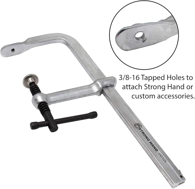 Strong Hand Tools UG85 Medium Duty Bar Clamp, 8-1/2" Capacity, 1200 LBS Clamping Pressure, 4-3/2" Throat Depth, 1" x 15/32" Rail Size