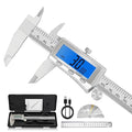 Digital Caliper 6 Inch, Rechargeable Calipers with Backlight LCD Screen, Stainless Steel Caliper Measuring Tool, Auto-Off Micrometer, Inch/MM/Fraction Conversion for 3D-Printing/DIY/Household