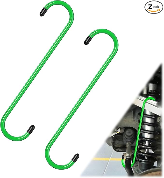 BFXM 2PCS Brake Caliper Hanger Caliper Hangers Hooks with Rubber Tips, Durable Steel, Rust-Proof Automotive Tools for Braking, Axle, Suspension, Herramientas para Extensión de Frenos