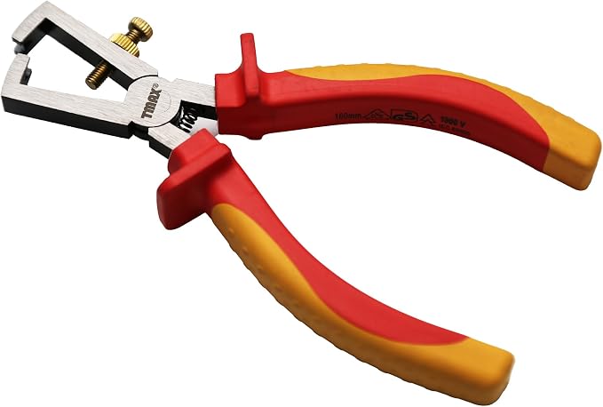 TMAX 6" 1000V VDE Insulated Electrician Wire Stripping Plier, Cr-V