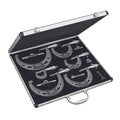 Starrett Outside Micrometer Set with Ratchet Stop, Ring-Type Knurled Lock Nut and Satin Chrome Finish - Quick and Easy Adjustment, 0-6" Set Range, .0001" Graduations - ST444.1CXRLZ