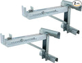 Heavy Duty Steel Ladder Jacks 2 Pack,Adjustable Triangular Bracket for Scaffolding Platforms, Roof Work, and Home Improvement,Supports Up to 661.39 lbs