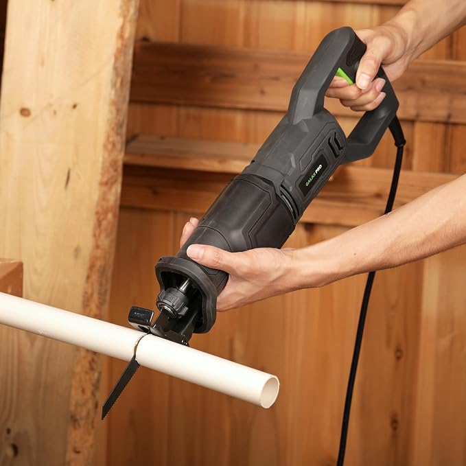 GALAX PRO 120V Reciprocating Saw, 6.0 Amp Corded Electric, for DIY & Contractor Cutting Wood/Metal/PVC Pipe, Variable Speed, 1-1/8" Stroke Length, 2800RPM, 6" Max Cut