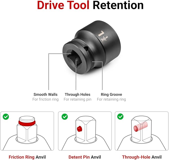 TEKTON 1/4 Inch Drive Impact Socket and Accessory Set, 29-Piece | SID90404 | (5/32 - 11/16 in.), Shallow and Deep, 12-Point, Case