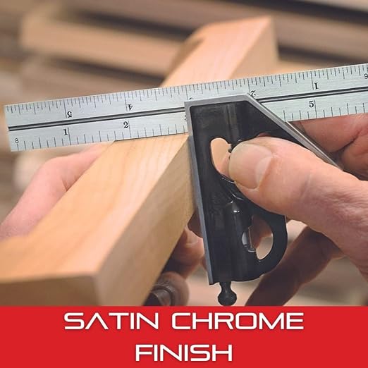 Starrett Blade Only for Combination Squares, Sets and Bevel Protractors - Ideal for Woodworking and Metalworking - 24" Length, Satin Chrome Finish, 4R Graduation - CB24-4R