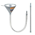 3Pcs 14.84" & 27.56" Steel Bendable Spout Funnel with Filter & Long/Short Hoses for All Automotive Oils, Flexible Long Funnels for Automotive Use for Transmission Fluid, Diesel Fuel, and Other Liquids