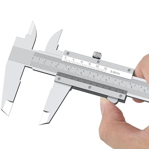 HDLNKAK Vernier Caliper 6 Inch + Stainless Steel Feeler Gauge 32 Blade, 6" Stainless Steel Non Digital Caliper, 0-6Inch/0-150mm，0.02mm/0.001" High Precision Caliper