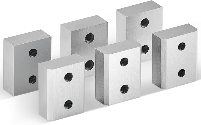 VEVOR Electric Rebar Cutter Replacement Blades 6 PCS 20/22mm - HRC58-60 Hard Jaw Blades with 12 Hex Screws & Spring Washers, Fit RC-20 & RC-22