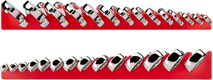 TEKTON Combination Wrench Set, 14-Piece | WCB91203 | 6 - 19 mm, Rack