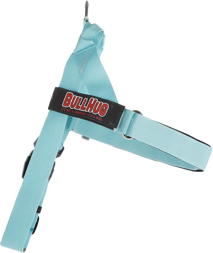 Adjustable Dog Harness– No Pull, No Choke – for English Bulldogs, French Bulldogs, Pugs & Broad-Chested Breeds – Easy, Safe Walks (Tiff Blue, Medium)