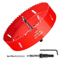 6-1/8Inch / 155mm Hole Saw for Wood, Plastic Board, Ceiling,Drywall, and Metal Sheet - HSS Bi-Metal Hole Cutter with Pilot Drill Bit