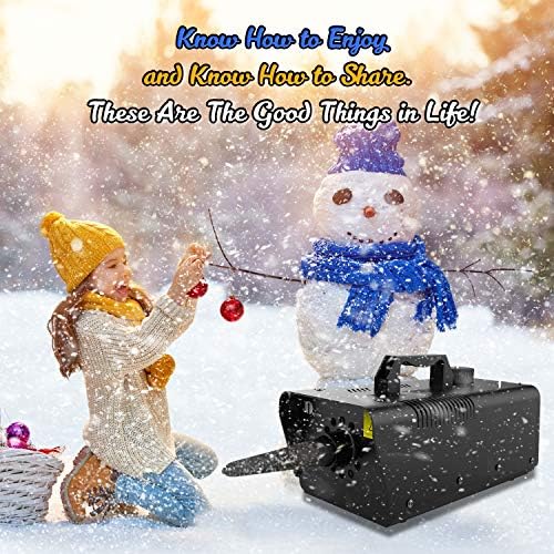 1byone 650W Snow Machine with Wired Remote Control