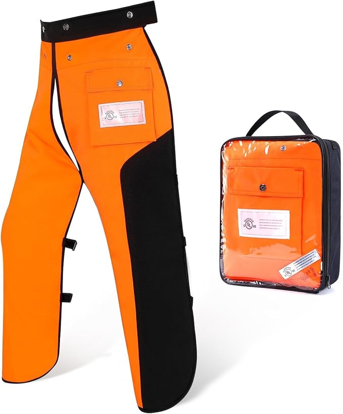 Chainsaw Chaps Apron 8-Layer Wrap for Men/Women Loggers Forest Workers Protective Chain Saw Pants Adjustable