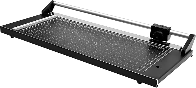 24In Rotary Paper Trimmers, Paper Cutter Trimmer with 2 Blades, Manual Precision Rotary Paper Cutter for Photo Paper, Cardstock, Office Paper