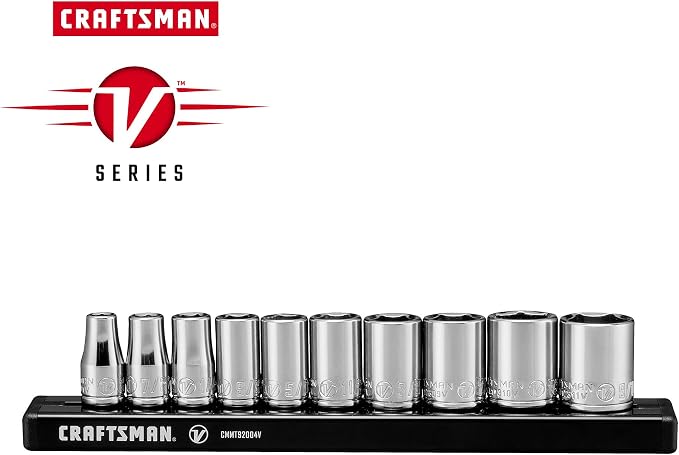CRAFTSMAN V-SERIES Socket Set, Shallow SAE 1/4 Inch Drive, 10 Piece (CMMT17300V)