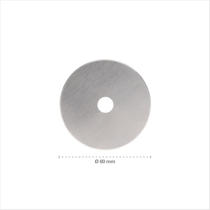 Fiskars 193730-1004 Straight Rotary Replacement Blades, 60mm, 5 Pack , Silver