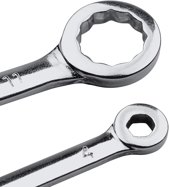 Larcele 20 Pcs Small Wrench Set 4mm-11mm Combination Open and Box End Wrench Spanner Set Metric and SAE MNBS-03