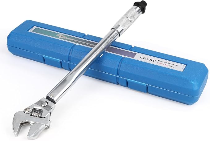 Adjustable Torque Wrench 19 to 110 Nm 43mm Open End Torque Wrench Spanner for HVAC, Car Repair, Bicycle Maintenance (Style 2)