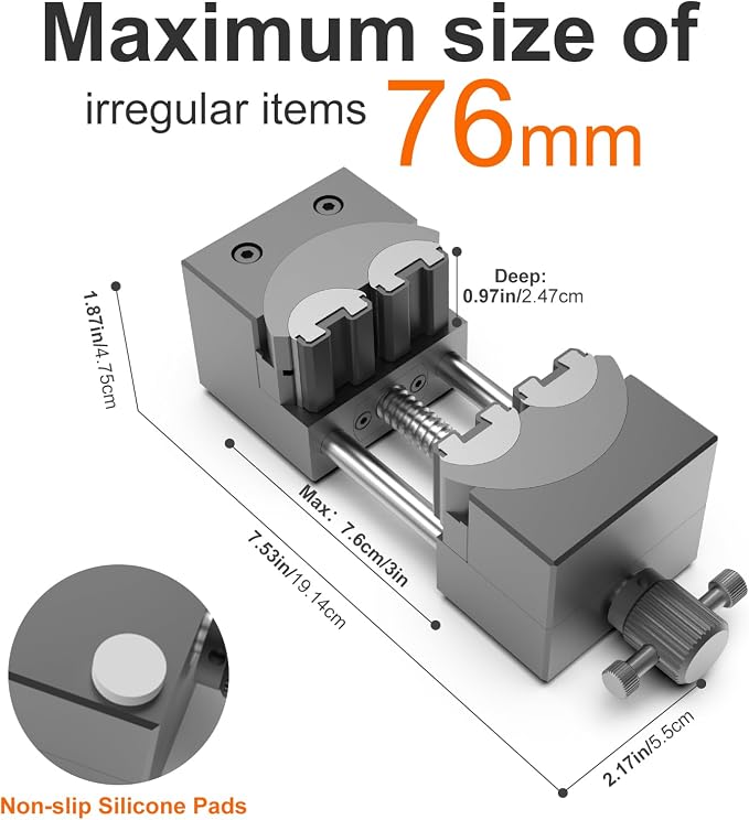 Smart Fractal Vise,Mini Vise Clamp Small Bench Vise,Heavy Duty Self-adjusting Aerospace-grade Aluminum Alloy&Precision CNC Machined,Machinist Portable Vise for Crafts/JewelryMaking/Modeling/DIY/Repair