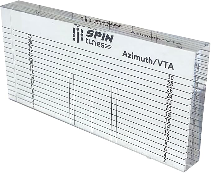VTA Azimuth Ruler for Vinyl Enthusiasts - Accurately Set Vertical Tracking Angle Block for DJ Turntable and Azimuth Alignment - Essential Tool for Optimal Turntable Performance