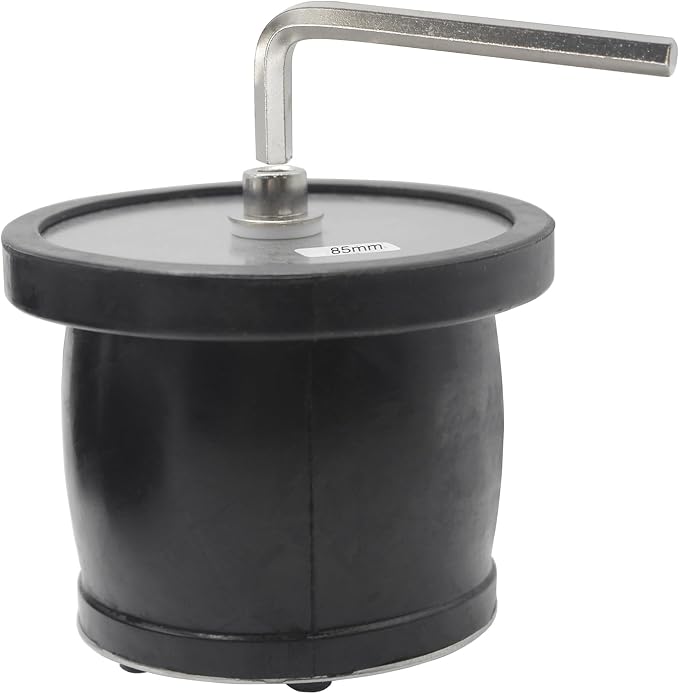 Expandable Mechanical Seal Cleanout Pipe Plug, Sewer Cap Cover | 3-3/8" to 3-15/16" Rubber Expansion Scupper Plugs&Removable Stainless Steel Allen Wrench Handle, Winterizing Pool Boat Plugs