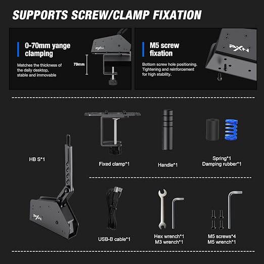 PXN HB S Sim Racing Handbrake,USB Handbrake, Compatible with Windows PC