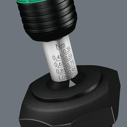 Wera 05074710001 Kraftform 7445 Hexagon Torque Screwdriver, 1/4" Head, 2.5-11.5"/lbs Variable Torque Adjustment Range