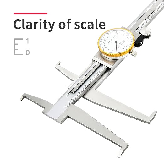 Inside Trench Vernier Caliper，Carbonteel Inner Micrometer Gauge Ruler Measuring Tool，dial Caliper DRINYOUNG (9-200mm (Double Hook dial Caliper)
