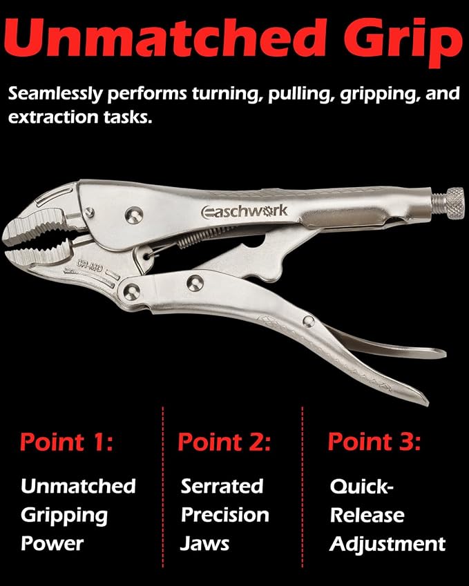 Locking Pliers Slide Hammer Puller with Quick Release Swivel Connector for Nail Bolt Pin Seal CV Axle Removal Tool,Silver