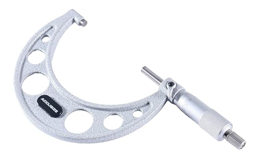 Accusize Industrial Tools Outside Micrometer, 75-100mm, EG00-0100 | 75-100mm, Ultra-Precision, Carbide Tipped, M-Type, Resolution 0.01mm, Ratchet Friction Thimble, Solid Storage Case