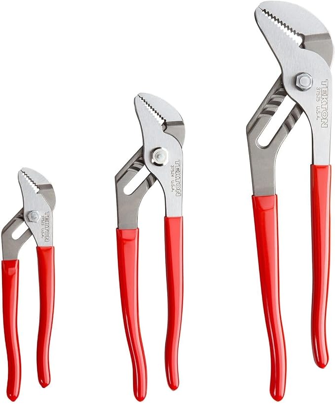 TEKTON Groove Joint Pliers Set, 3-Piece | 90394 | 7, 10, 13 in.