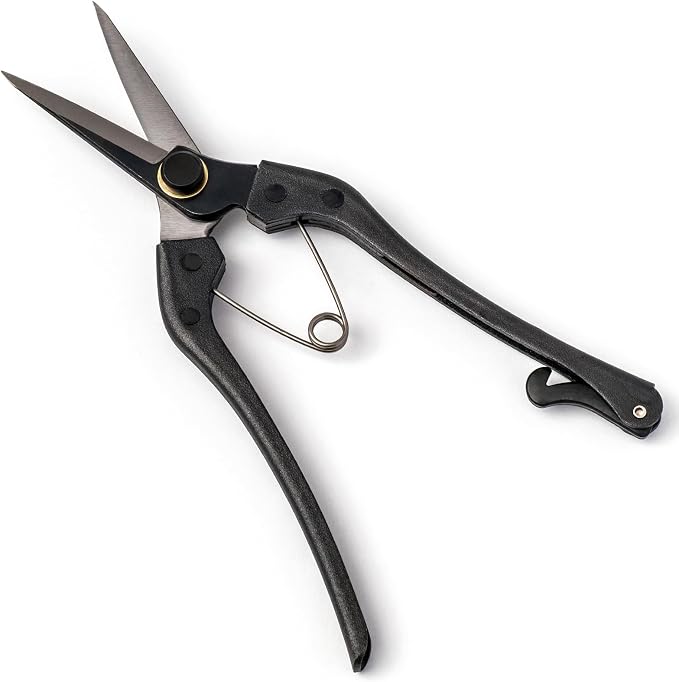 Wablade Japanese Pruning Shears Double-Edge, 8.2-Inch Precision Pruning Scissors for Buds, Flowers & Soft Stems, Cuts Up to 0.2" (5 mm), Forged Alloy Steel Blade, Made in Japan