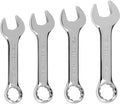 TEKTON Stubby Combination Wrench Set, 4-Piece | WCB90411 | (1-1/16 - 1-1/4 in.), Chrome Finish