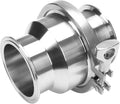 DERNORD Sanitary Check Valve - One Way Flow - 3" Tri Clamp Style, Stainless Steel 304, FKM Gasket