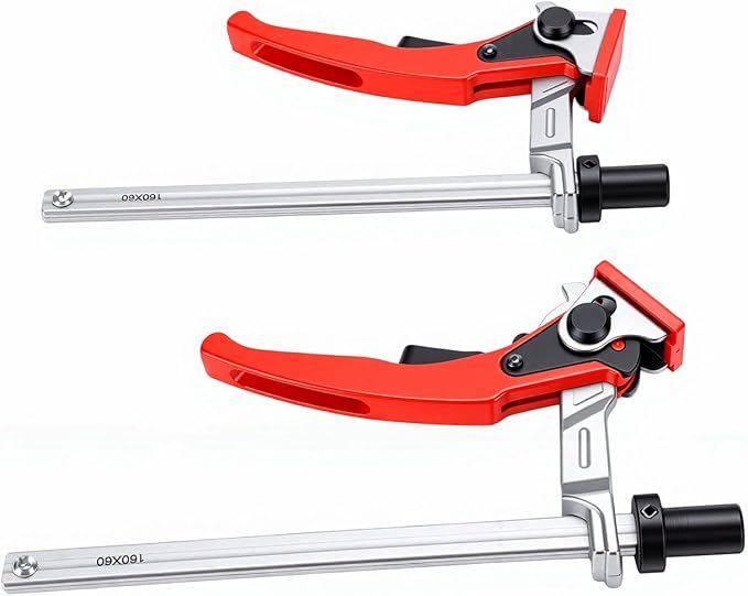 ViaGasaFamido 2PCS Bench Dog Clamp 5/8 Inch Hole Hold Down Ratchet Workbench Clamp for Woodworking Carving Milling Sanding