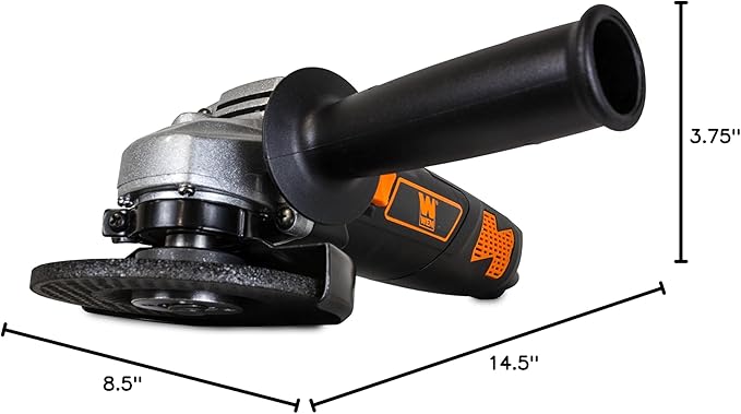 WEN 7-Amp Angle Grinder with 4-1/2-Inch Wheel and Reversible Handle (944)