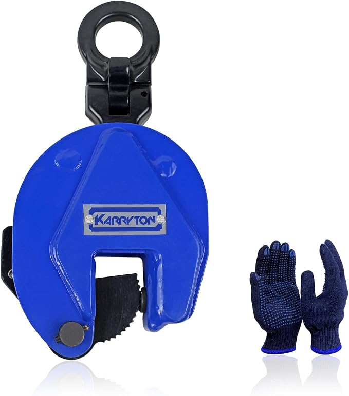 1Ton/2200LB Vertical Lifting Plate Clamp, Jaw Opening 0.8IN